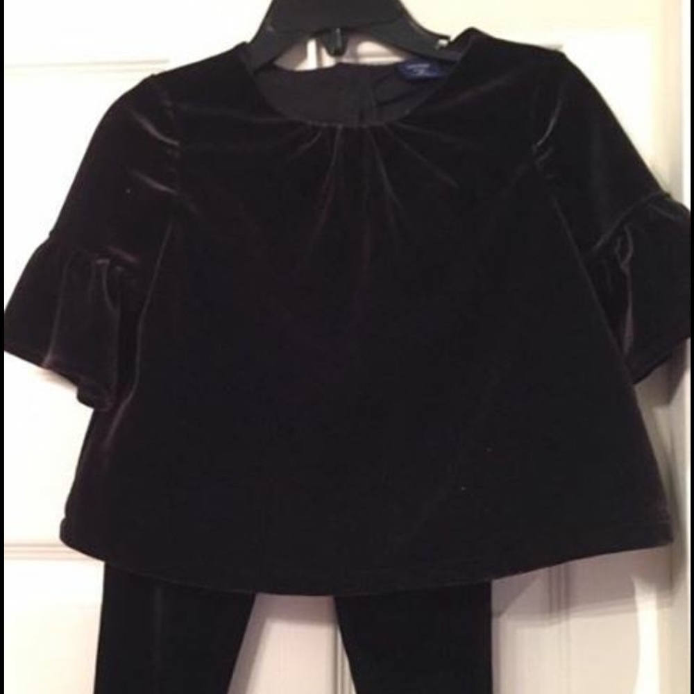 Black velvet gap outfit