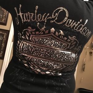 Black Harley Davidson zip up sweatshirt