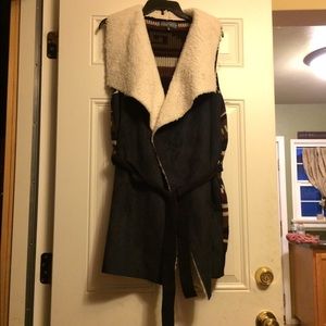 Worn Once Almost Famous Faux Sheep and Swede Vest Worn Once Almost Famous Faux Sheep and Swede Vest