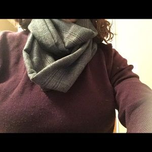 Plaid print, infinity scarf.