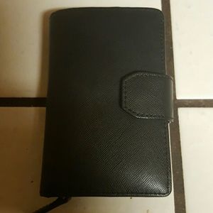 Black Coach Saffiano leather wallet