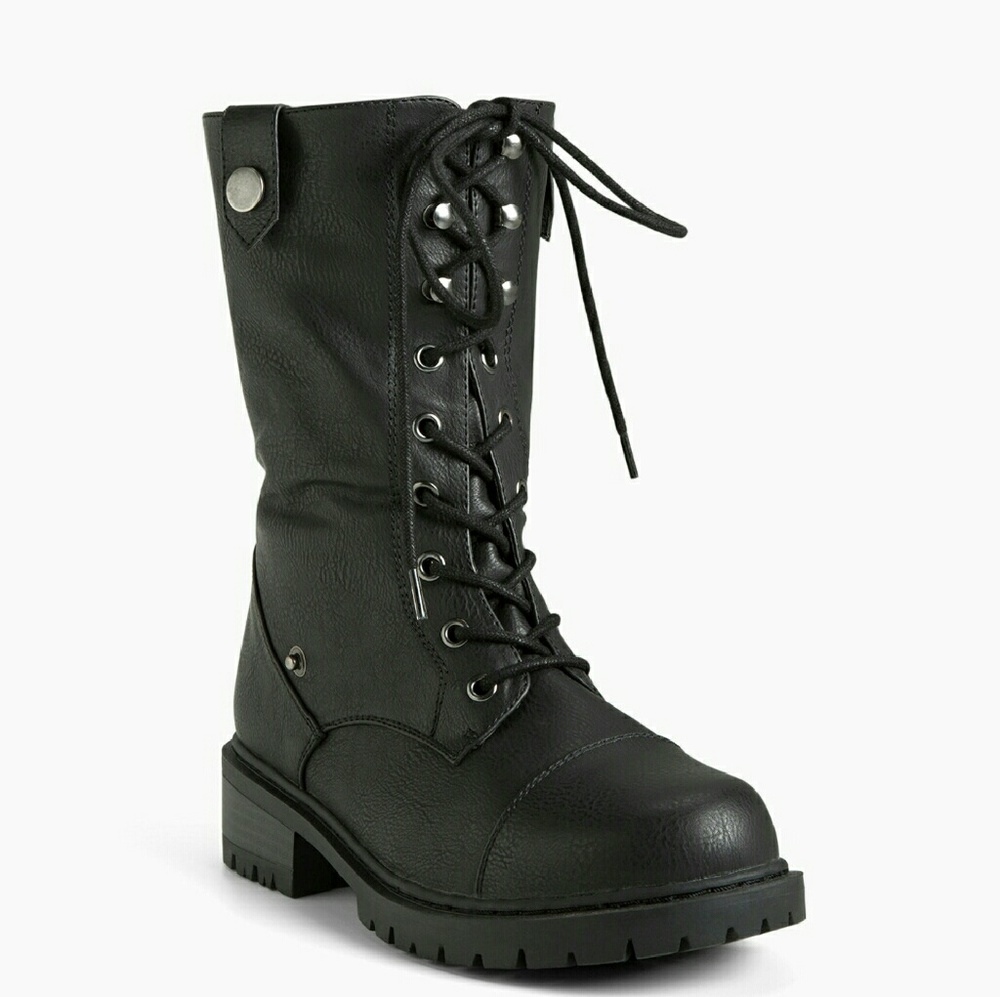 Zipper combat boots NWT