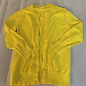 JCrew Jackie Cardigan, Yellow, size small