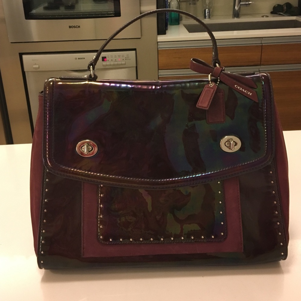 UNIQUE Coach Purse - Purple/Iridescent