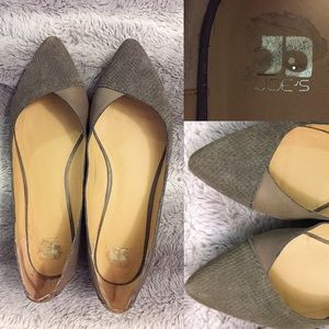 Joe's Jeans Gray Pointed Leather Flats