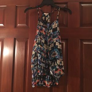 Lily White, multi-colored, cross tank top