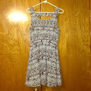 black & white pattern dress