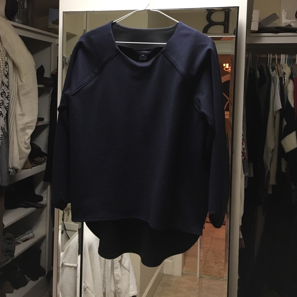 French Connection high low scuba top size small