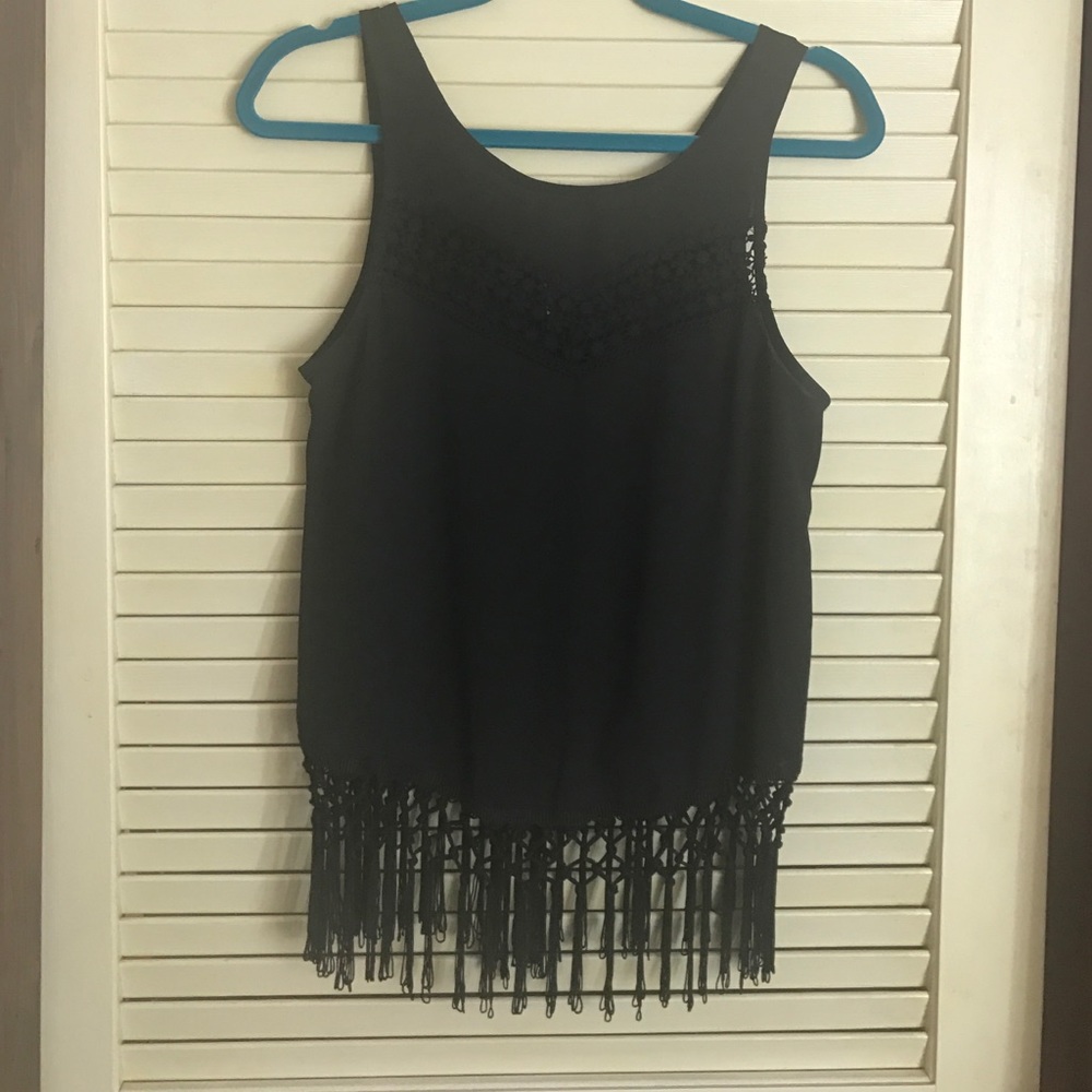 Open back fringe tank