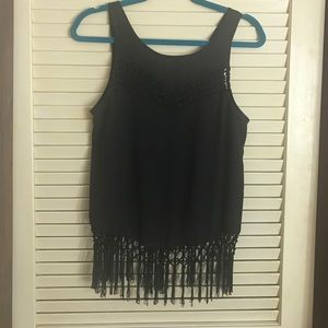 Open back fringe tank