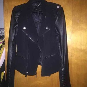 BCBG MAXAZRIA LEATHER JACKET