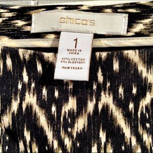 Chico's Ankle Pants - Grapic print w/ side zip