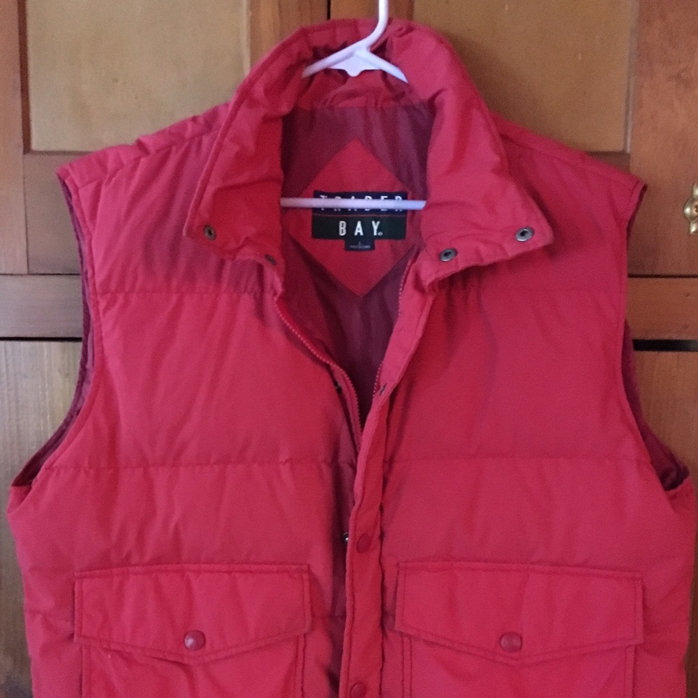 Red puffer vest jacket