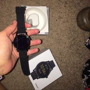 Fossil Q Wander Black Silicone Smartwatch