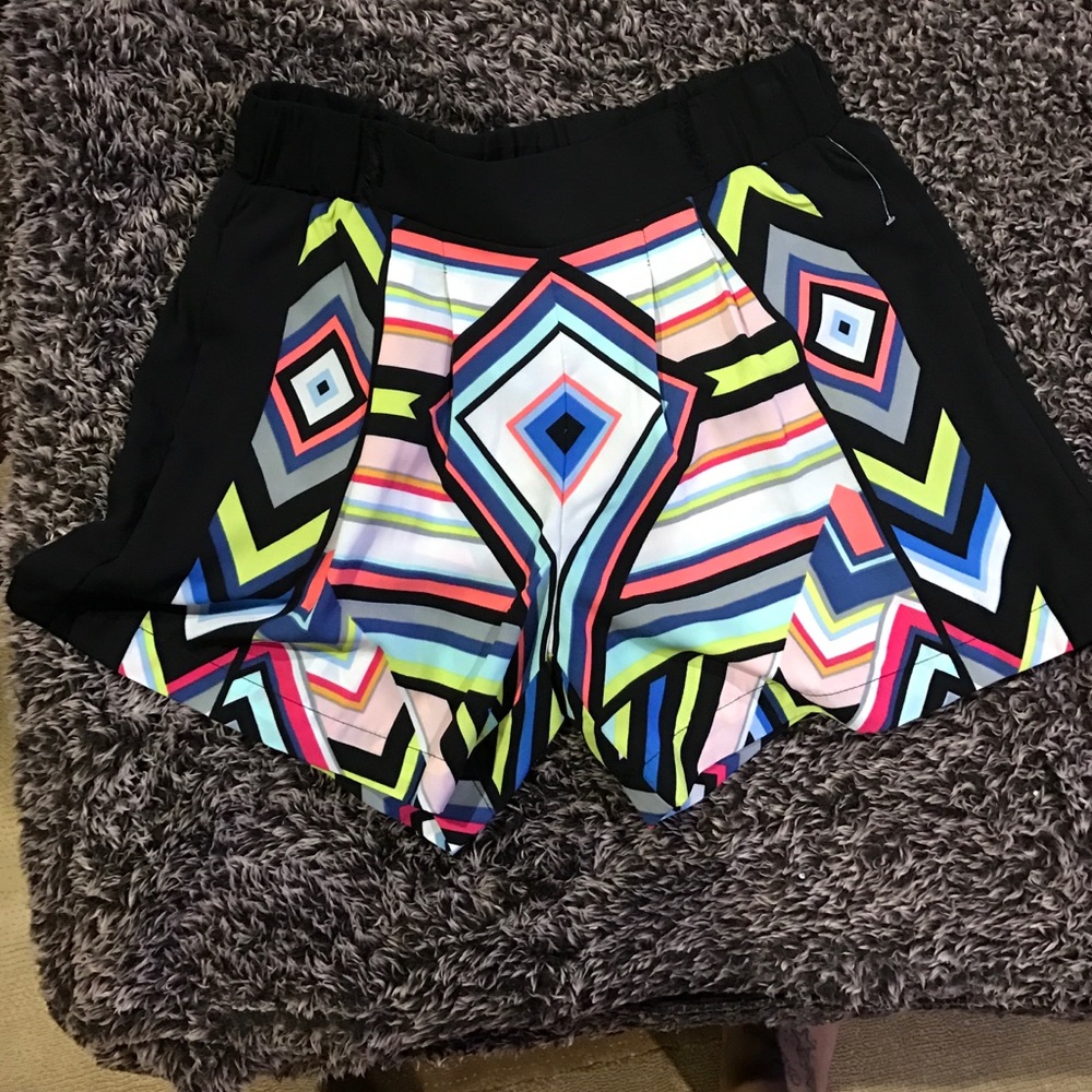 XOXO colorful abstract shorts