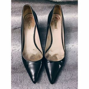 Miu Miu Auth Black Patent Leather Pointed Pumps