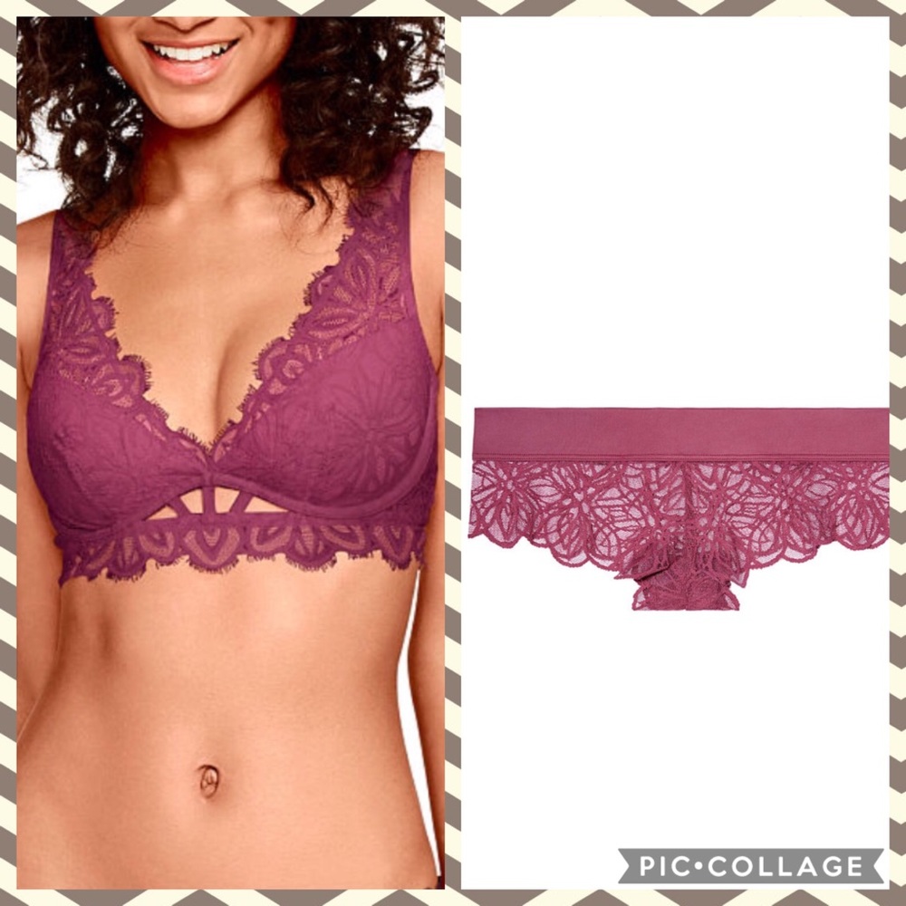 PINK by Victoria Secret Date Plunge Bralette set