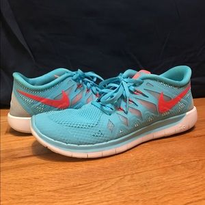 Women's Blue Nike Free Run 5.0 size 6.5