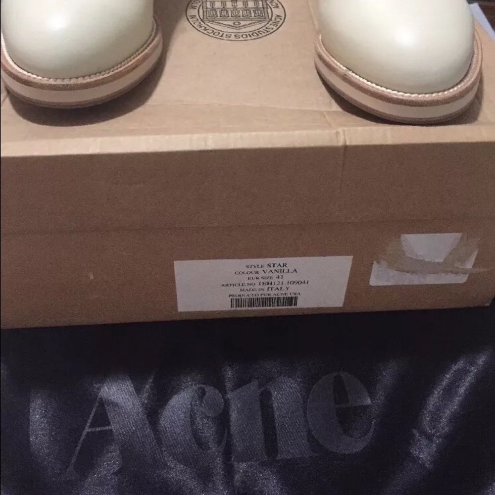 ACNE STUDIO STAR BOOTS VANILLA WHITE BEIGE 41 10 - Picture 2 of 3
