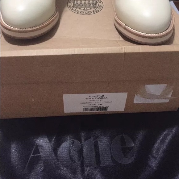 ACNE STUDIO STAR BOOTS VANILLA WHITE BEIGE 41 10 - Picture 2 of 3