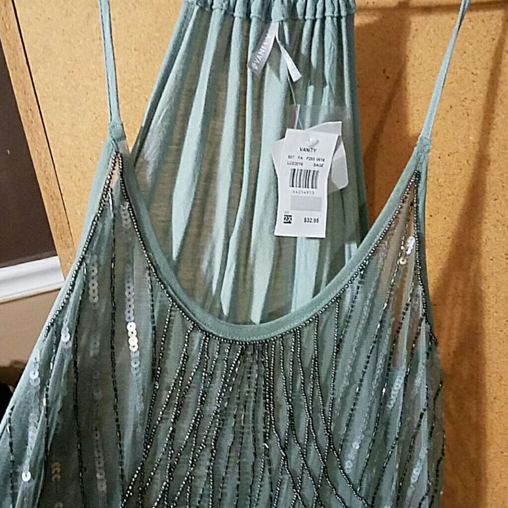 Beautiful beaded tank NWT