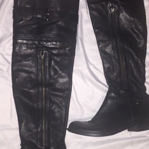 Black over the knee boots