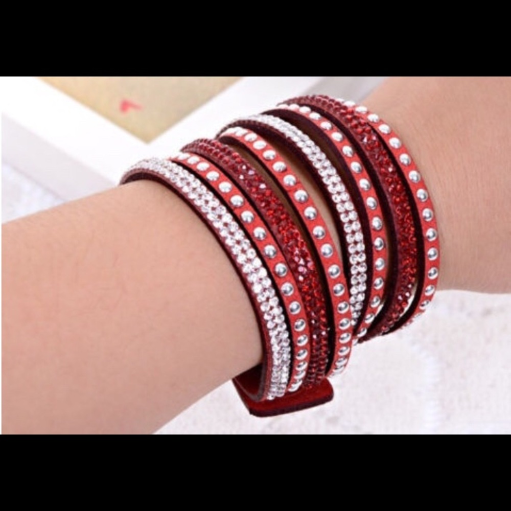 LEATHER WRAP CUFF BRACELET SO So CUTE