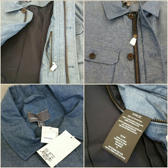 VINCE indigo twill lightweight shirt jacket - Picture 3 of 3
