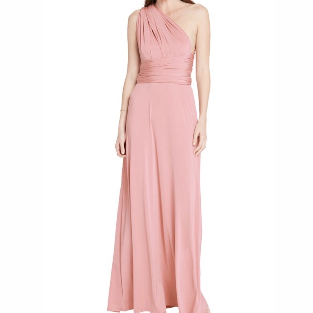 Convertible infinity Maxi Dress in Blush Pink