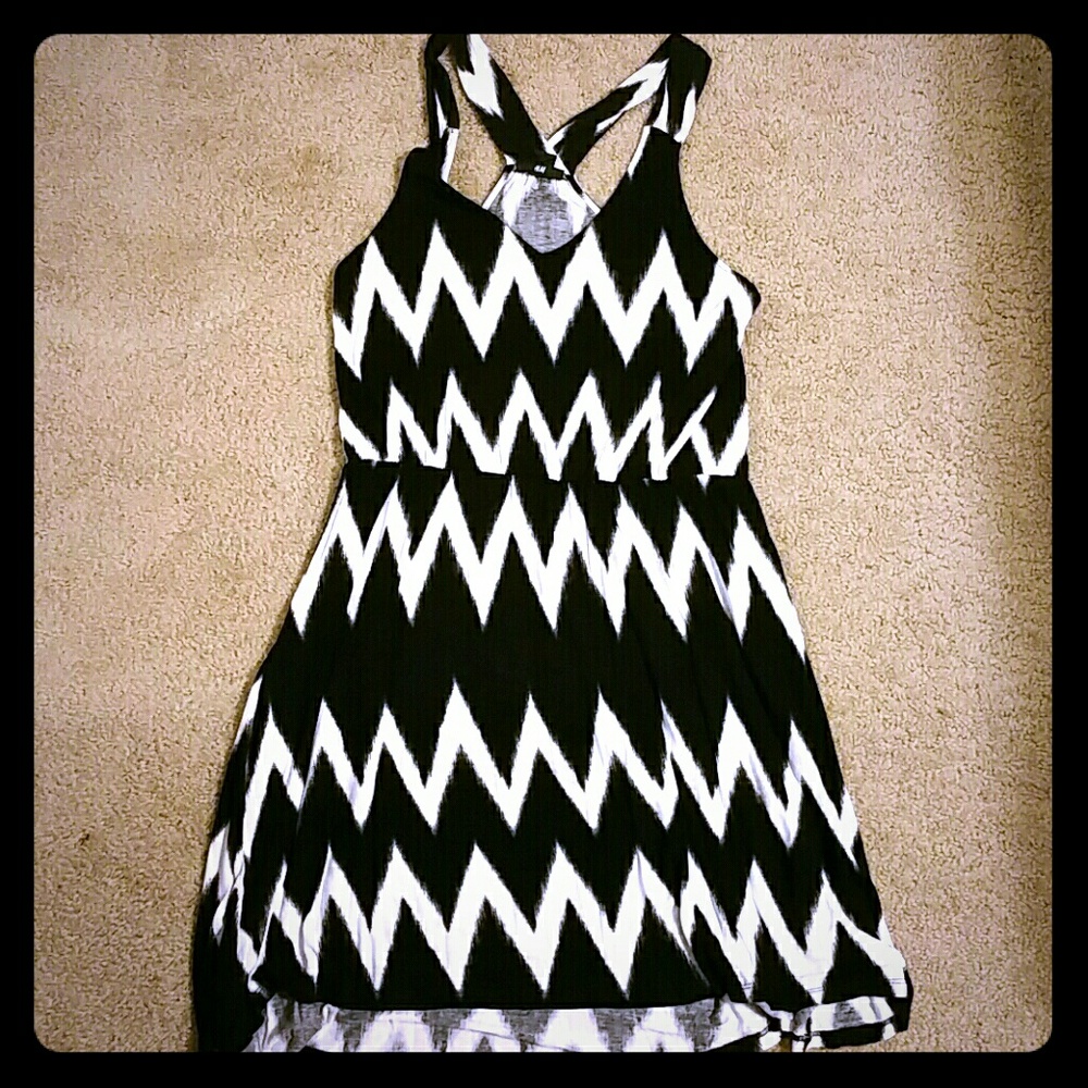 NWOT H&M Black and white racerback dress