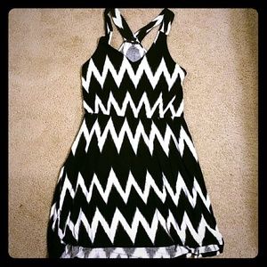 NWOT H&M Black and white racerback dress