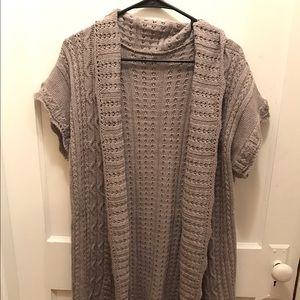 Short sleeve cardigan sweater