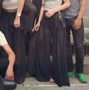 Chiffon wide leg pants