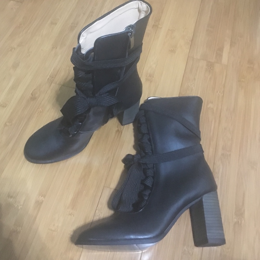 Isabel Marant Lace up Boots 39 8.5 9 Ribbon Heels