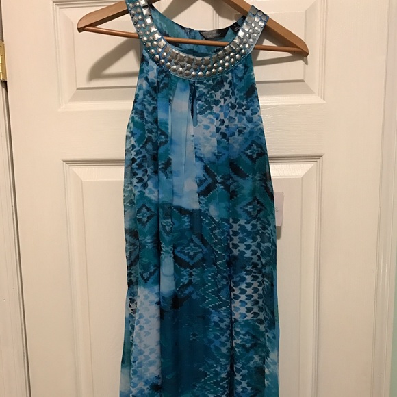 Mlle Gabrielle blue flare dress - Picture 3 of 7