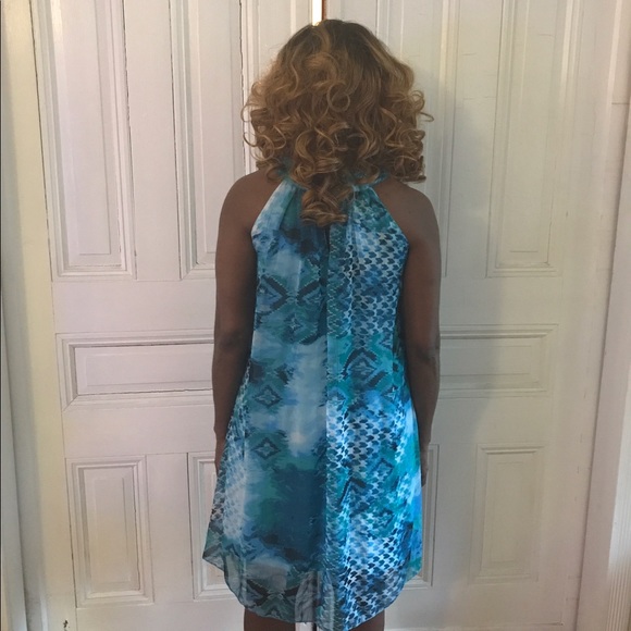 Mlle Gabrielle blue flare dress - Picture 5 of 7