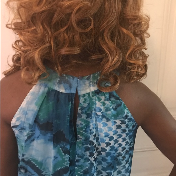 Mlle Gabrielle blue flare dress - Picture 7 of 7