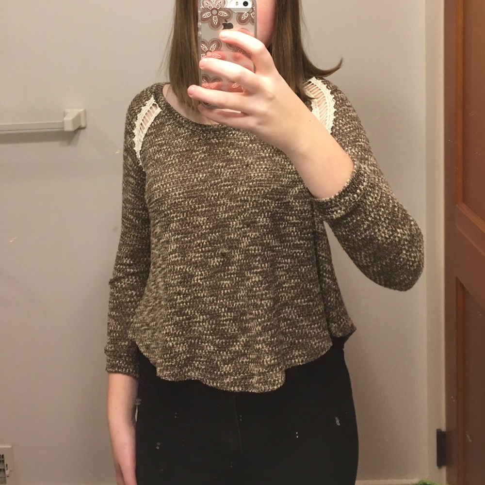 Ladderback knit sweater