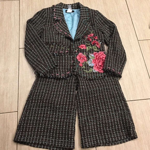 Girls jacket & wide leg crop pants - Picture 3 of 4