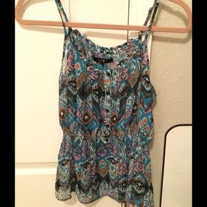 💙Patterned peplum Top💙