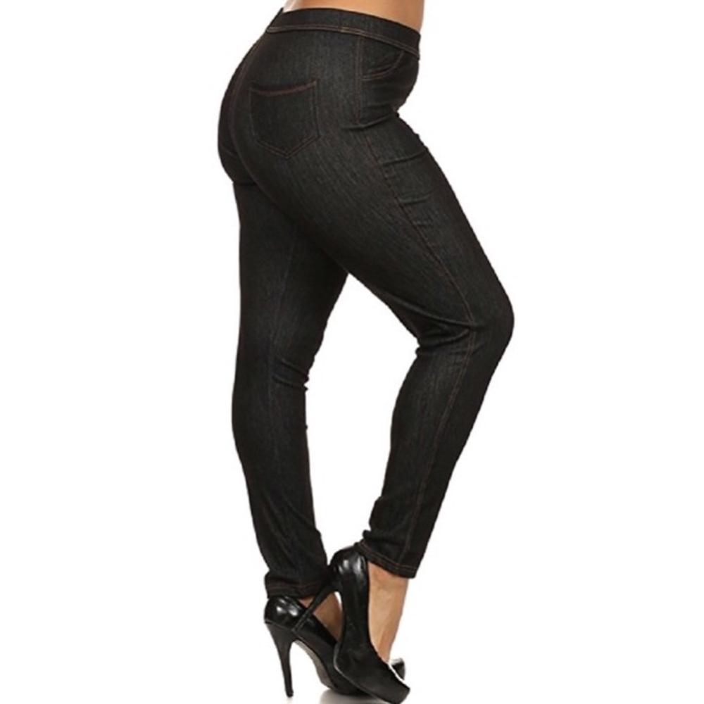 Plus Size Jeggings 1XL/2XL Denim Black