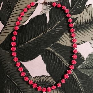 H&M Neon Rose Necklace