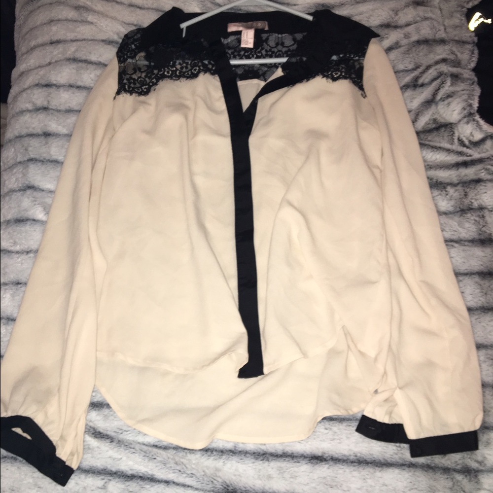Forever 21 Button down Lace shirt