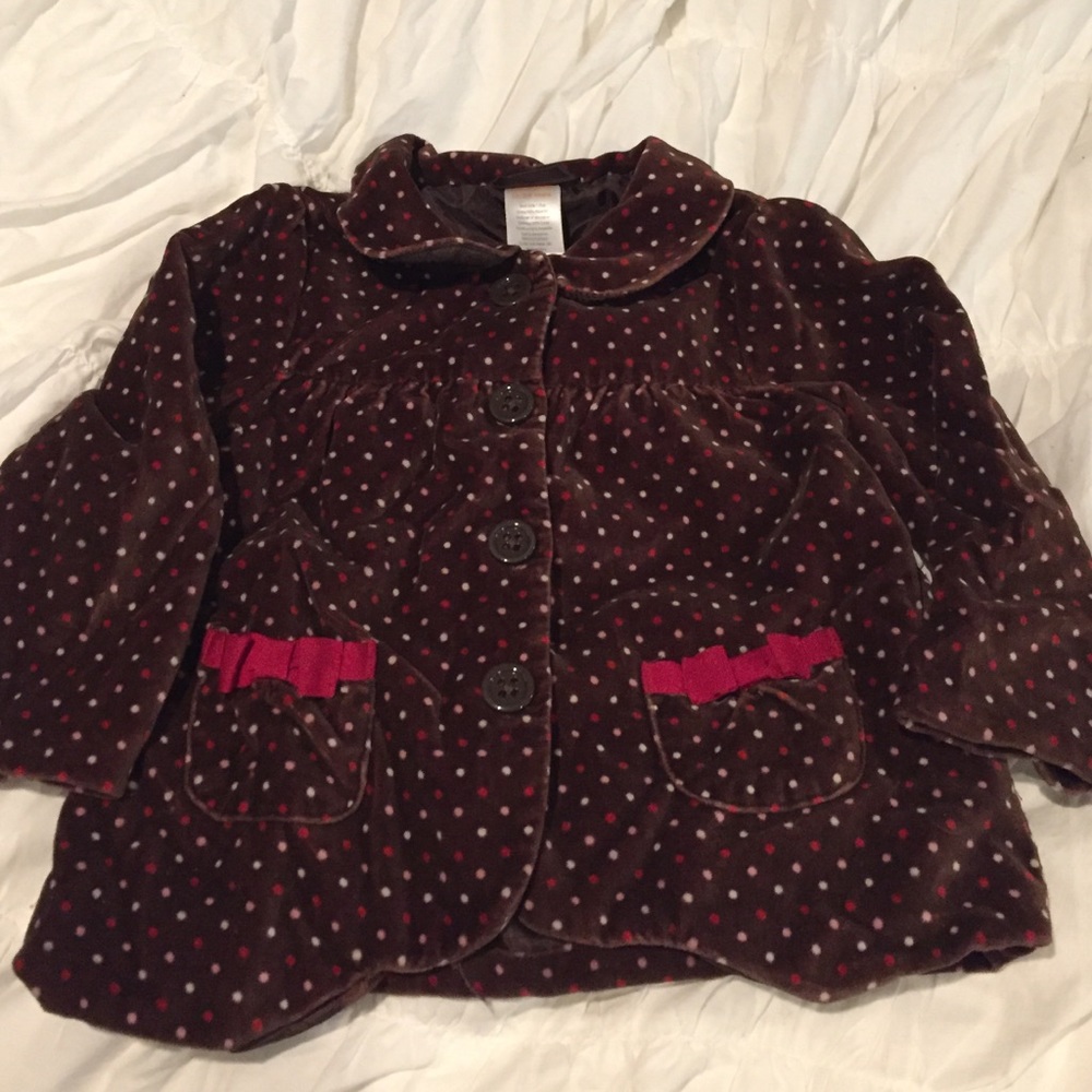 Velvet polkadot  coat
