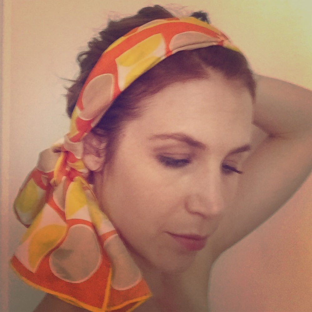 Vintage graphic scarf