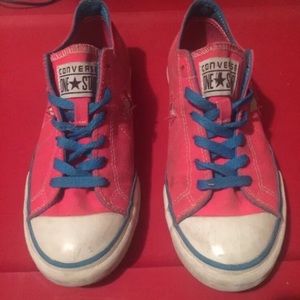 Pink Converse One Star Shoes