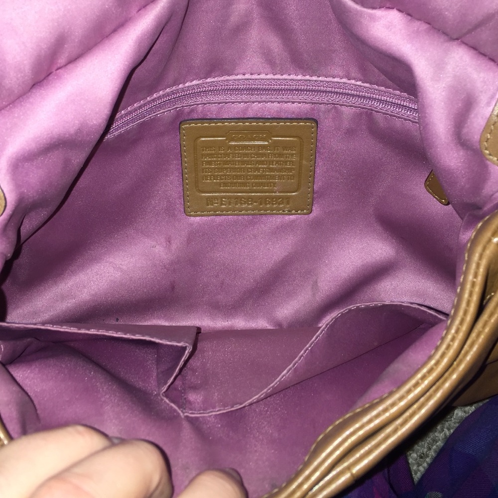 Never used brown leather 2 strap Coach - Picture 3 of 3