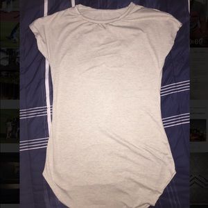 Curved hemline dress