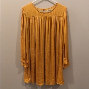 mustard flowy dress (kimchi blue)