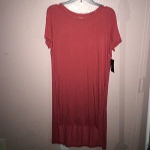 a.n.a baked apple color tee shirt/dress with slit